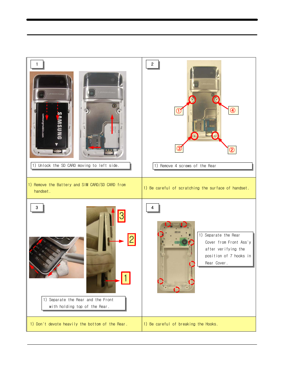 Disassembly and assembly instructions | Sharp SGH-F250 User Manual | Page 65 / 70