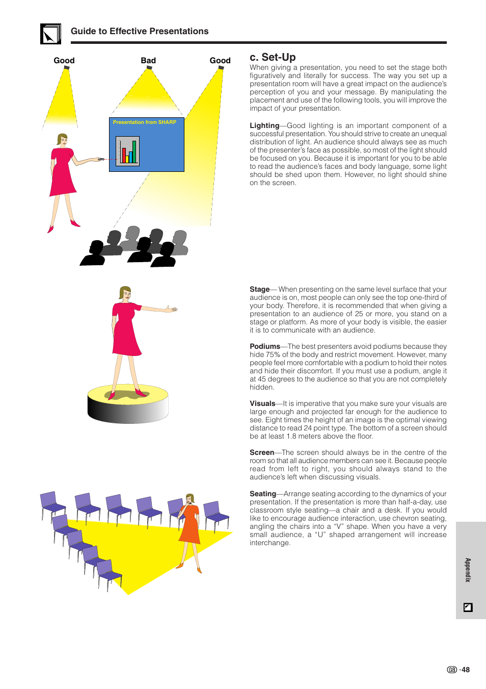 C. set-up | Sharp XG-NV51XE User Manual | Page 51 / 55