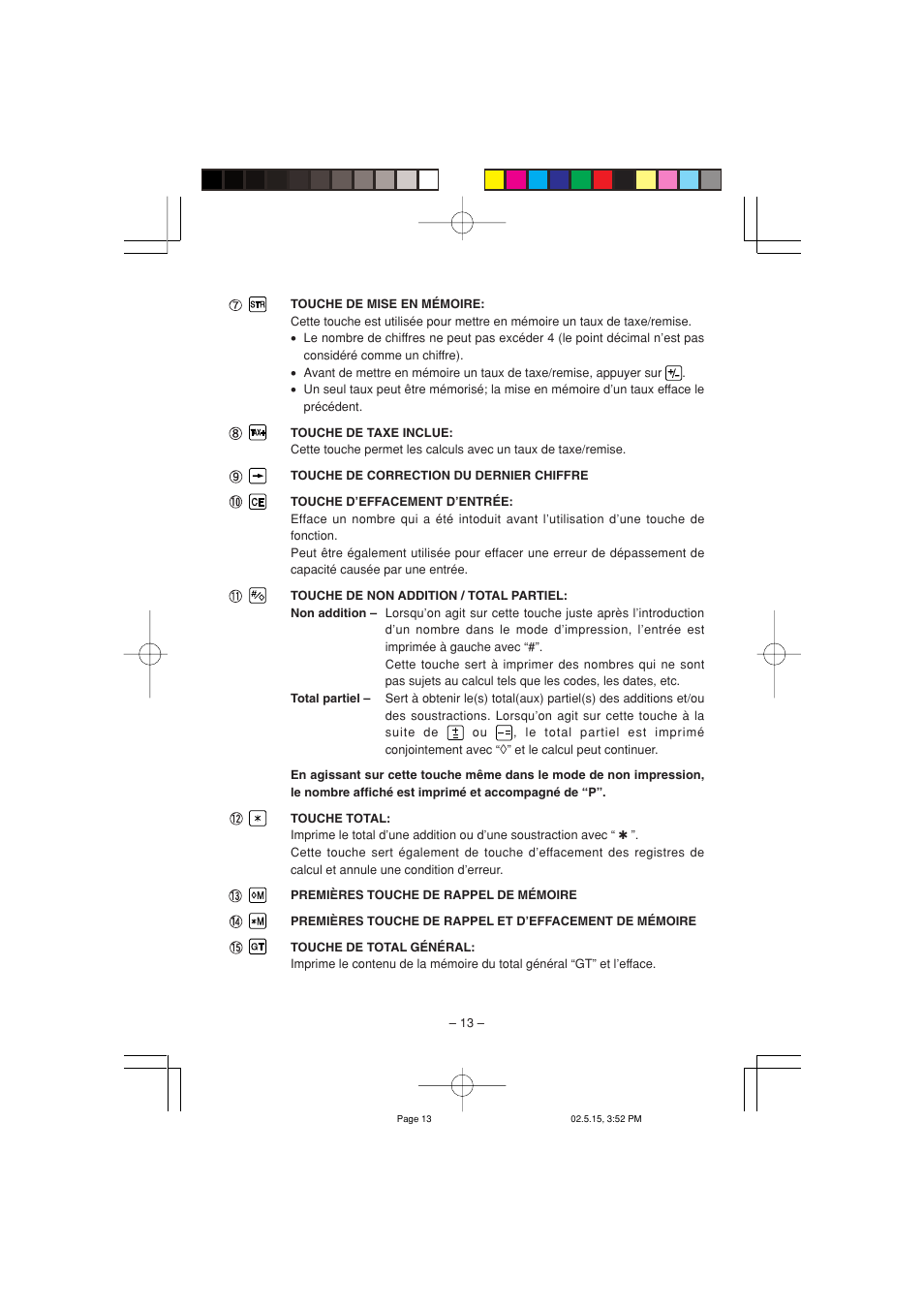 Sharp CS-2635H User Manual | Page 15 / 48