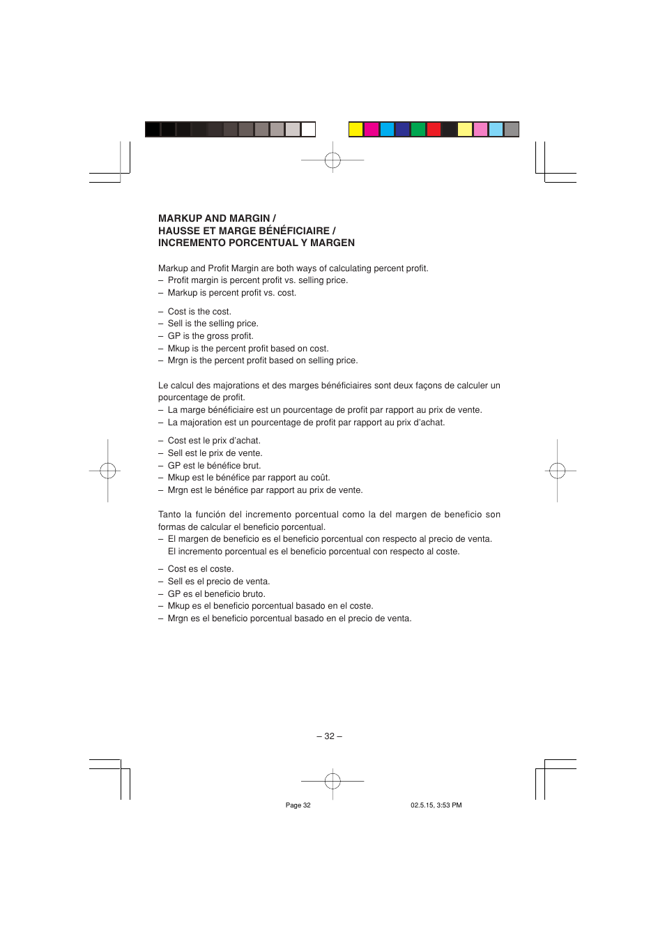 Sharp CS-2635H User Manual | Page 34 / 48