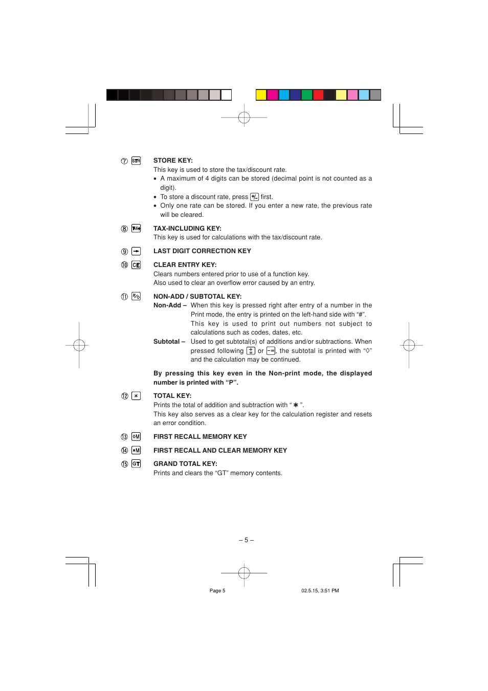 Sharp CS-2635H User Manual | Page 7 / 48