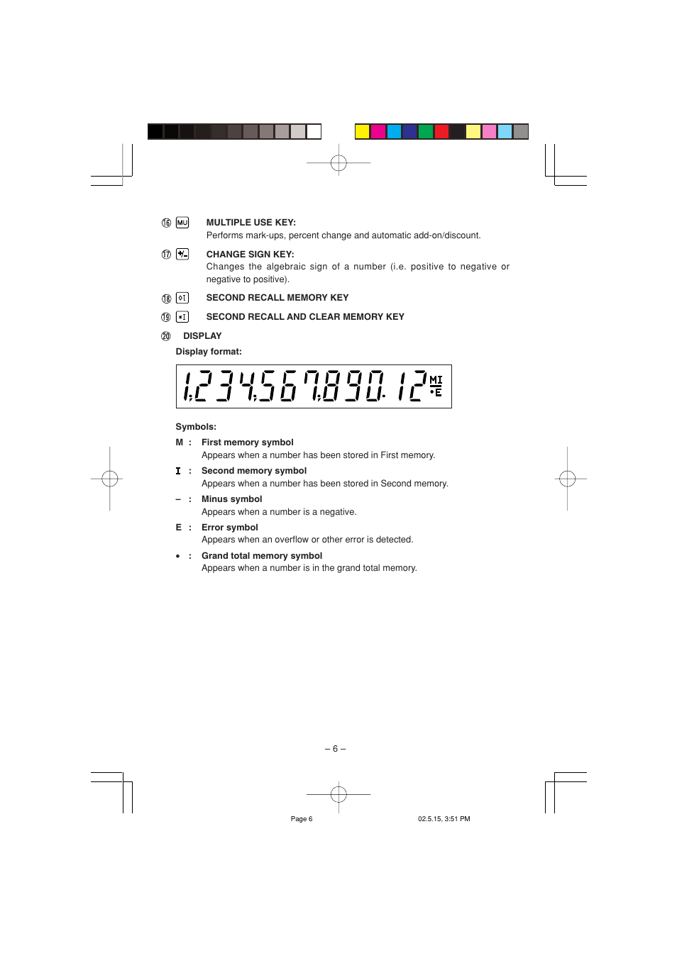 Sharp CS-2635H User Manual | Page 8 / 48