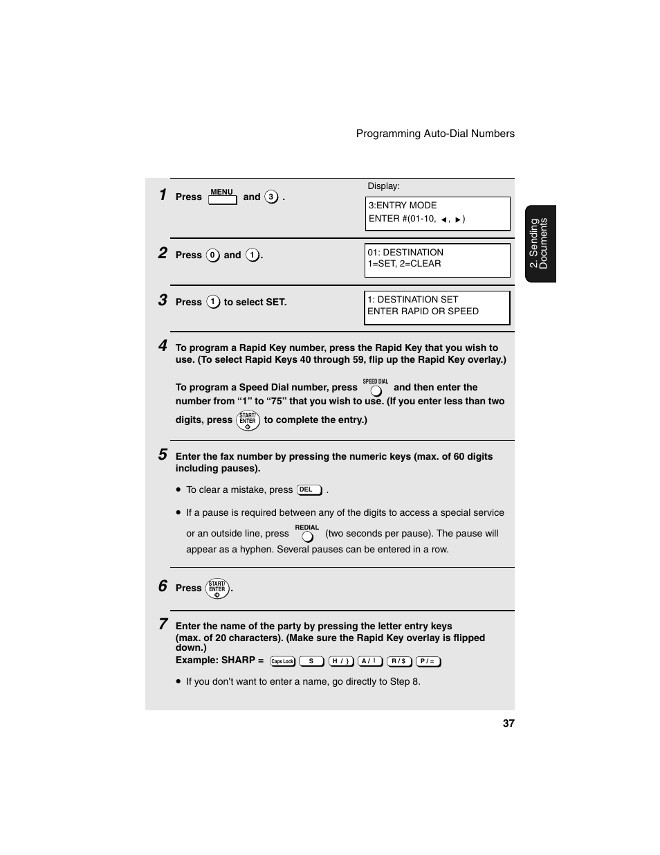 Sharp FO-4450 User Manual | Page 39 / 144