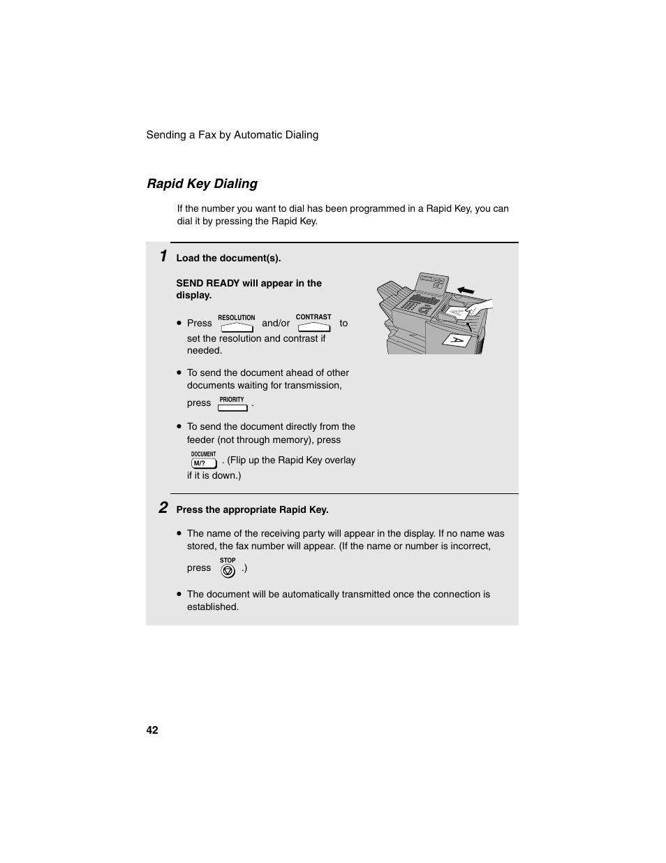 Rapid key dialing | Sharp FO-4450 User Manual | Page 44 / 144