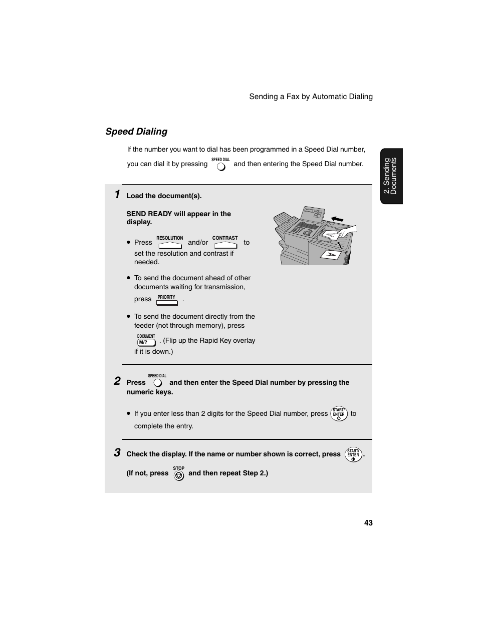 Speed dialing | Sharp FO-4450 User Manual | Page 45 / 144