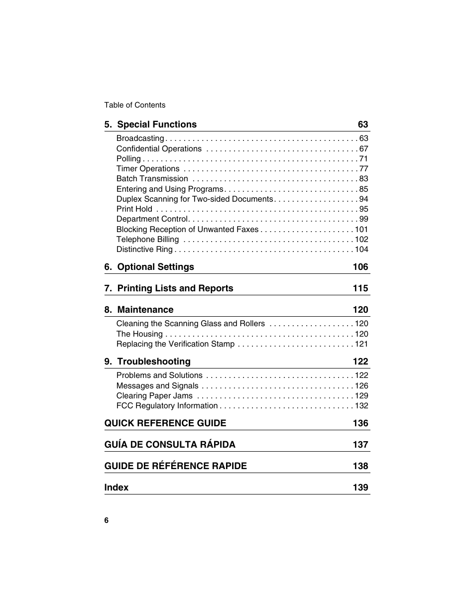 Sharp FO-4450 User Manual | Page 8 / 144