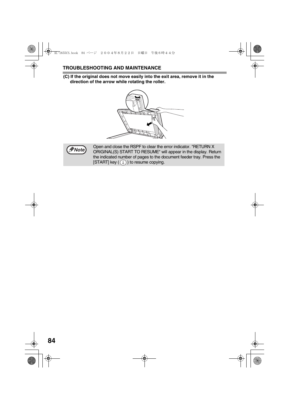 Sharp AL-1655CS User Manual | Page 86 / 124