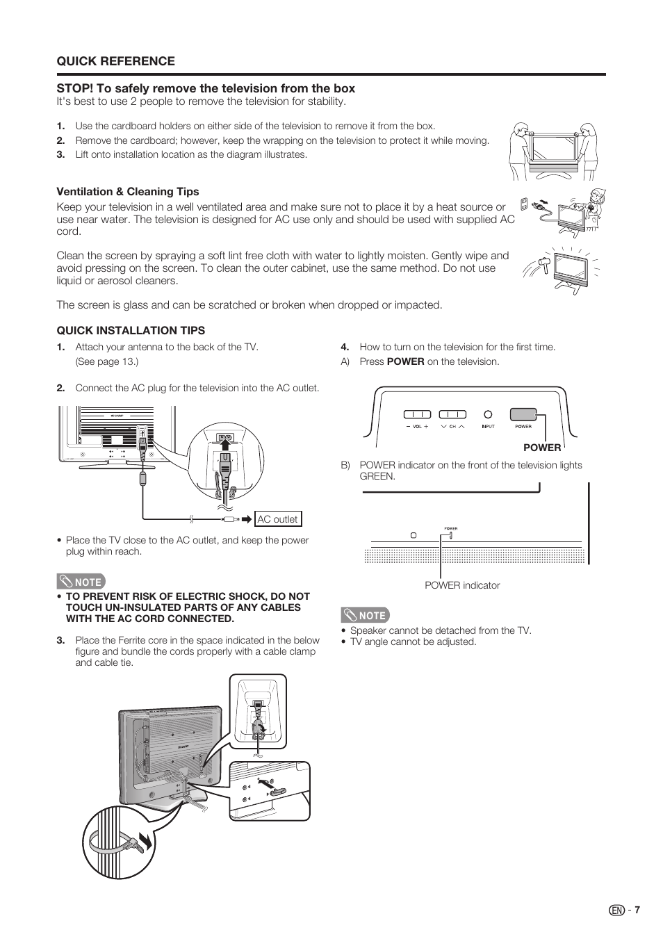 Sharp Aquos LC 37SH20U User Manual | Page 8 / 53