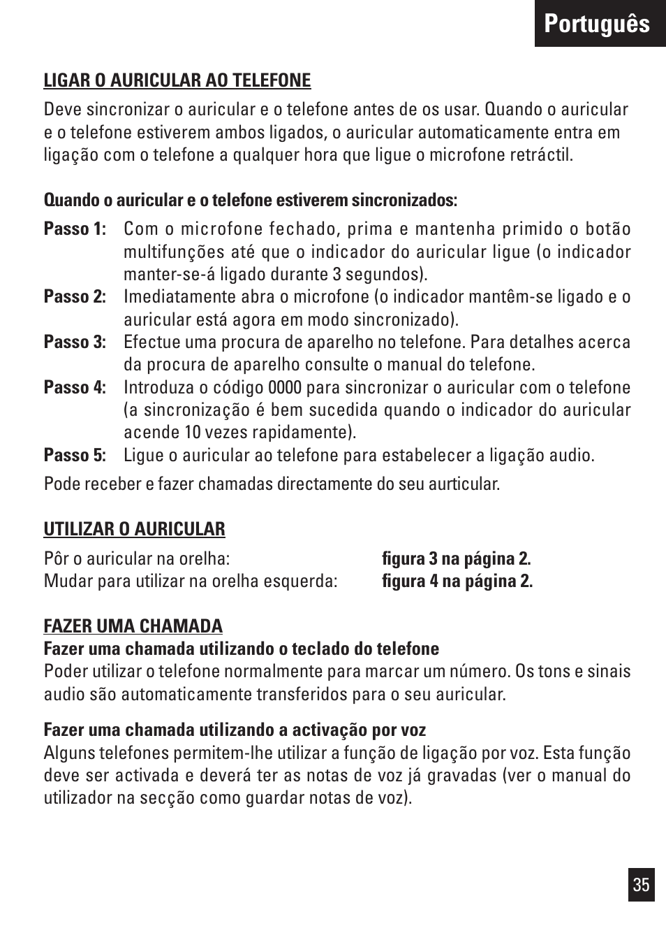 Português | Motorola Bluetooth User Manual | Page 38 / 84