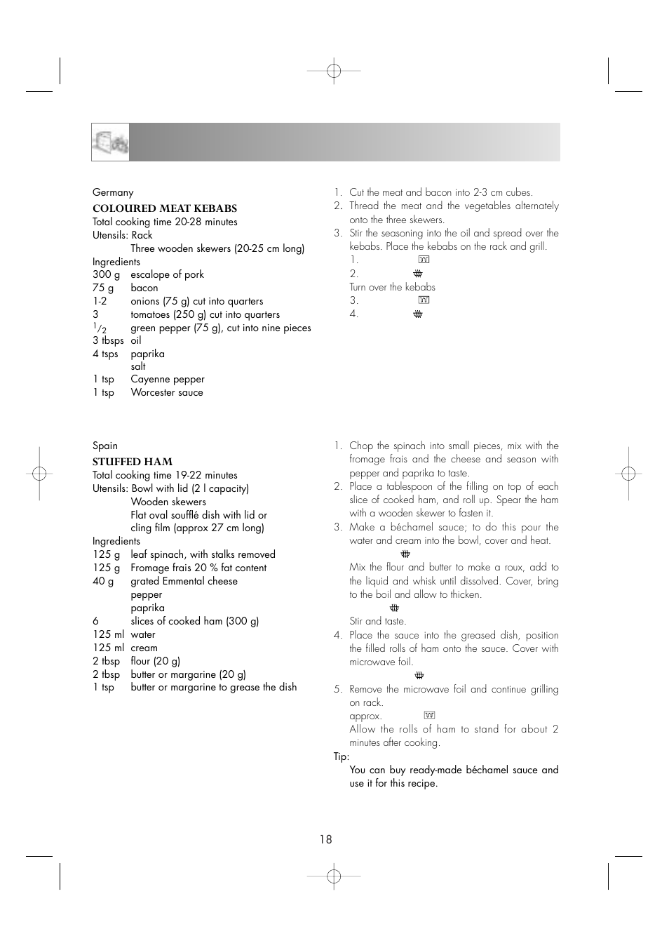 Grill cooking | Sharp ENGLISH R-605 User Manual | Page 20 / 30