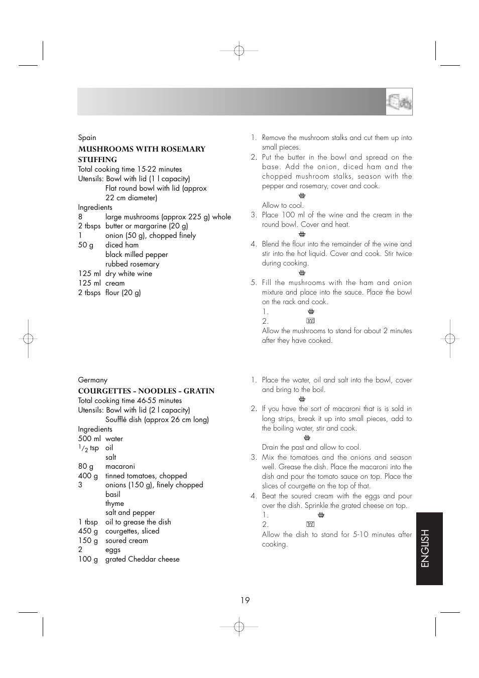 Grill cooking, English | Sharp ENGLISH R-605 User Manual | Page 21 / 30
