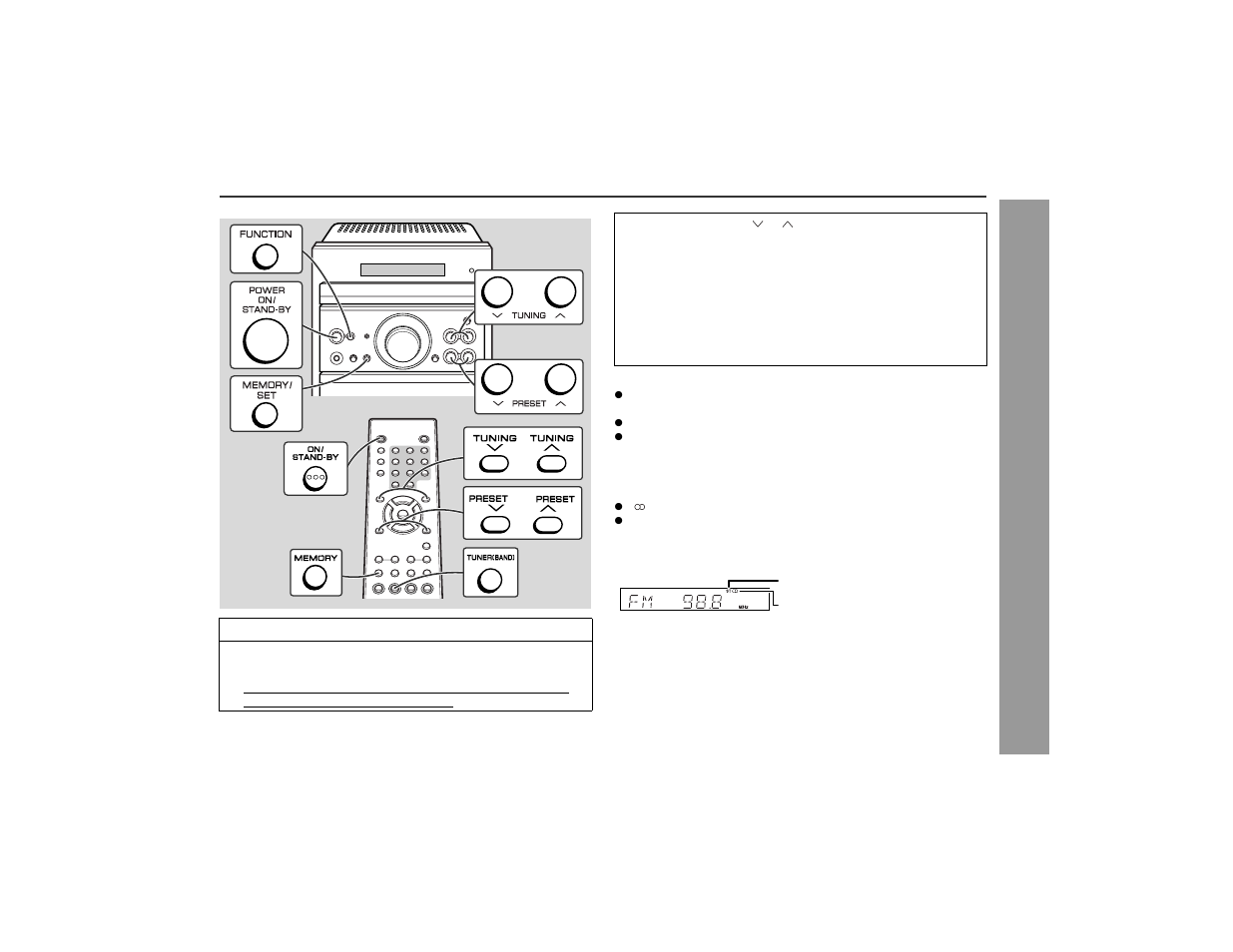 Listening to the radio, Radio | Sharp XL-E80 User Manual | Page 19 / 32