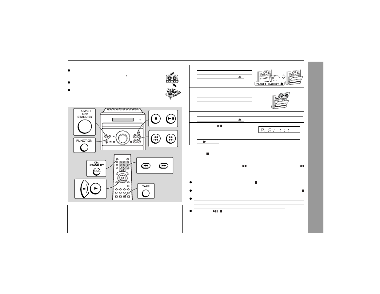 Listening to a cassette tape | Sharp XL-E80 User Manual | Page 21 / 32