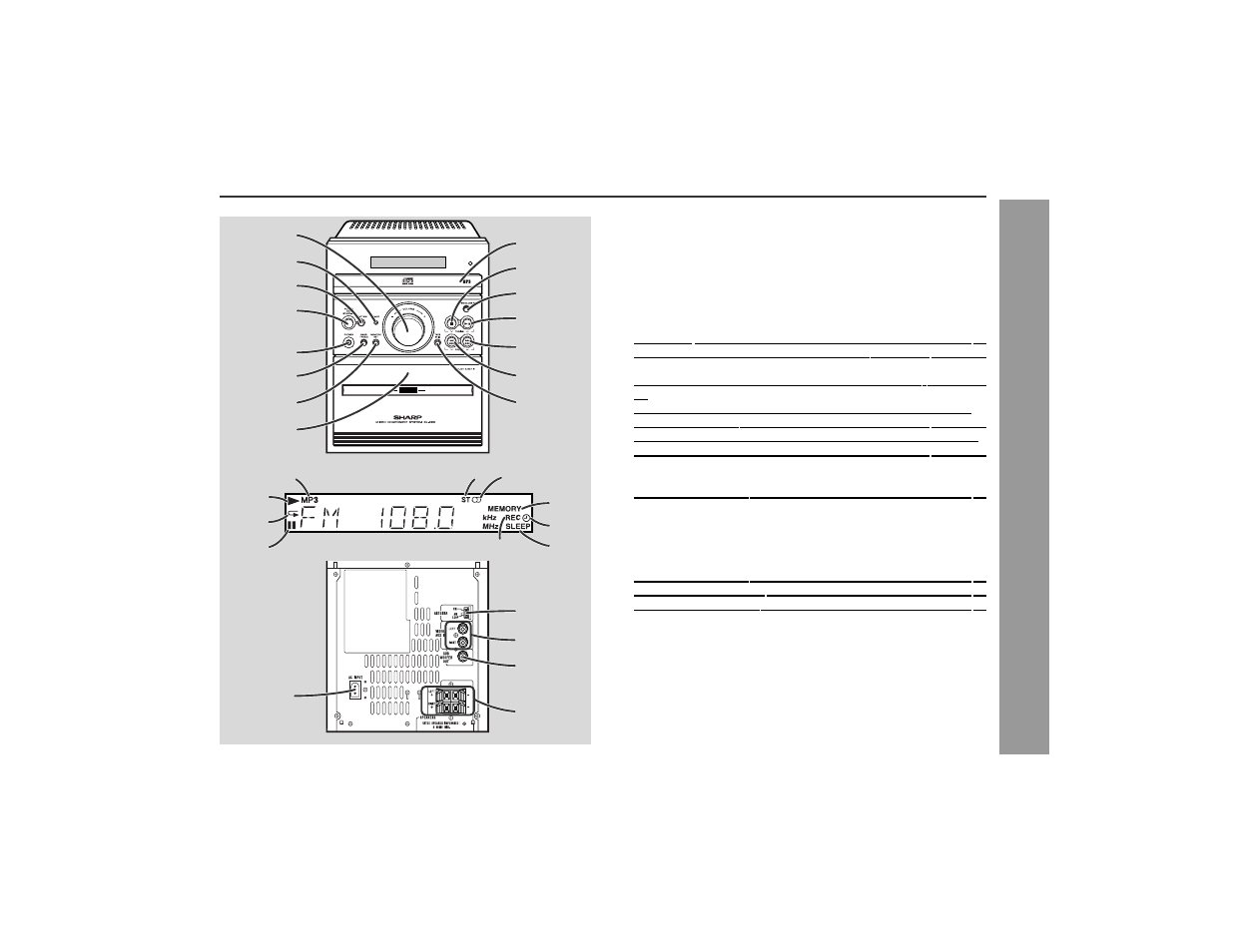 Controls and indicators | Sharp XL-E80 User Manual | Page 7 / 32