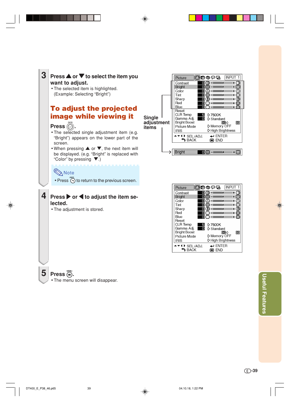 Sharp DT-400 User Manual | Page 39 / 67