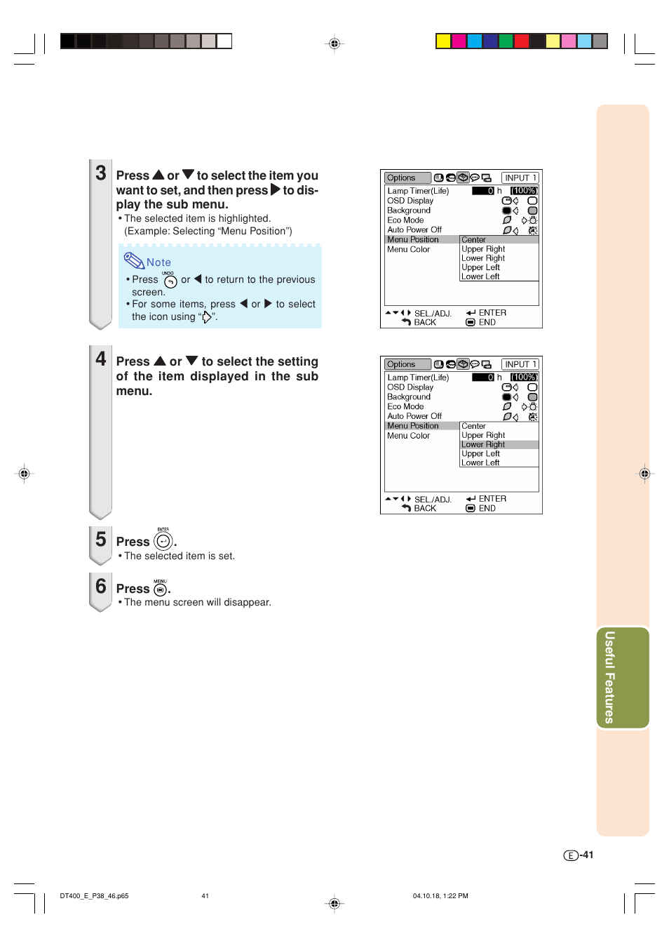 Sharp DT-400 User Manual | Page 41 / 67