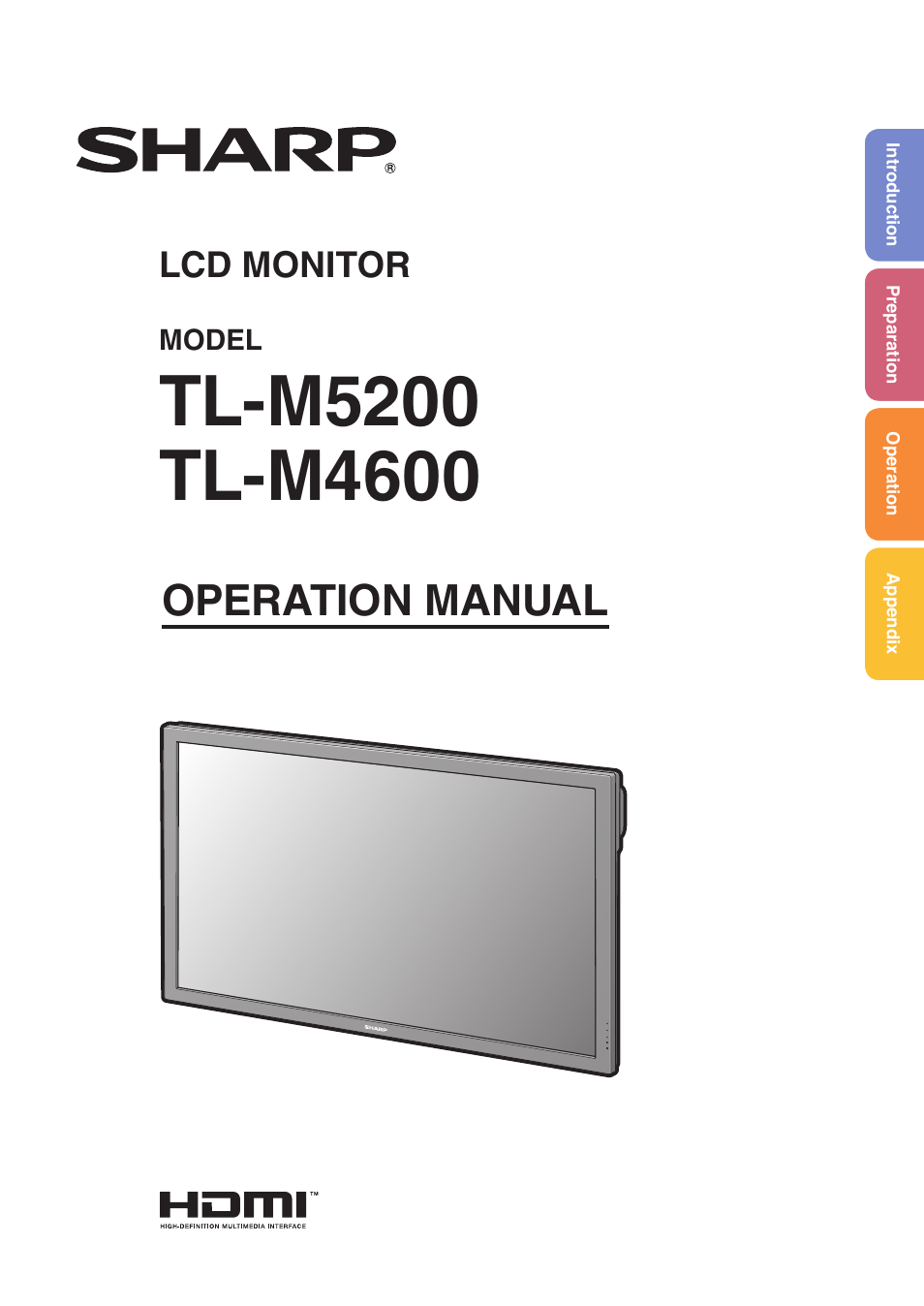 Sharp TL-M4600 User Manual | 55 pages