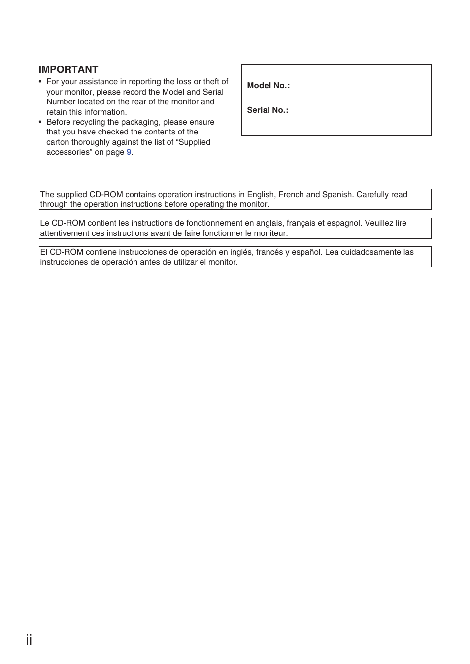 Sharp TL-M4600 User Manual | Page 2 / 55