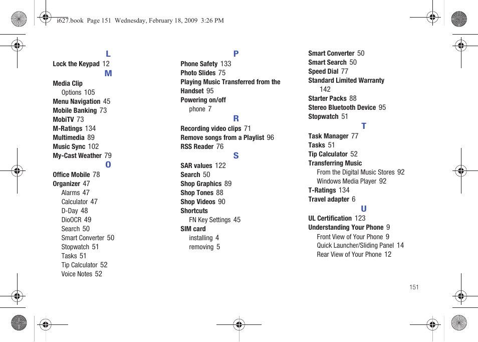 Sharp SGH-I627 User Manual | Page 155 / 156