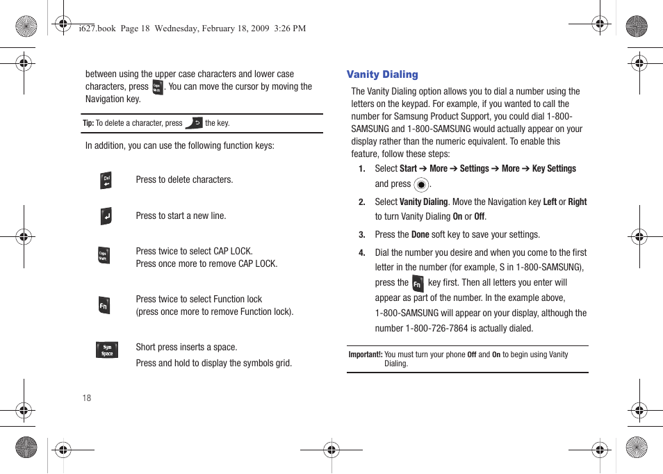 Vanity dialing | Sharp SGH-I627 User Manual | Page 22 / 156