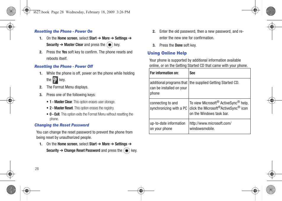 Using online help | Sharp SGH-I627 User Manual | Page 32 / 156
