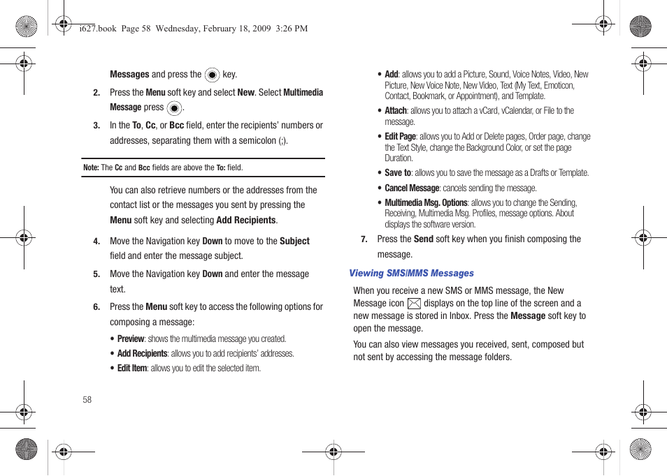 Sharp SGH-I627 User Manual | Page 62 / 156