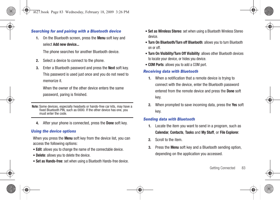 Sharp SGH-I627 User Manual | Page 87 / 156