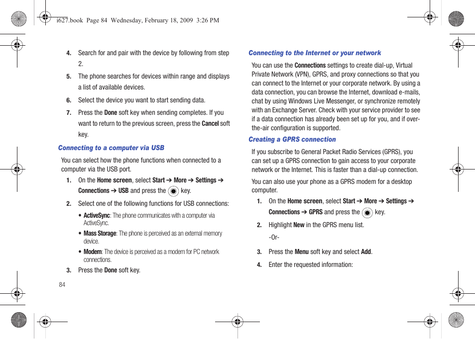 Sharp SGH-I627 User Manual | Page 88 / 156