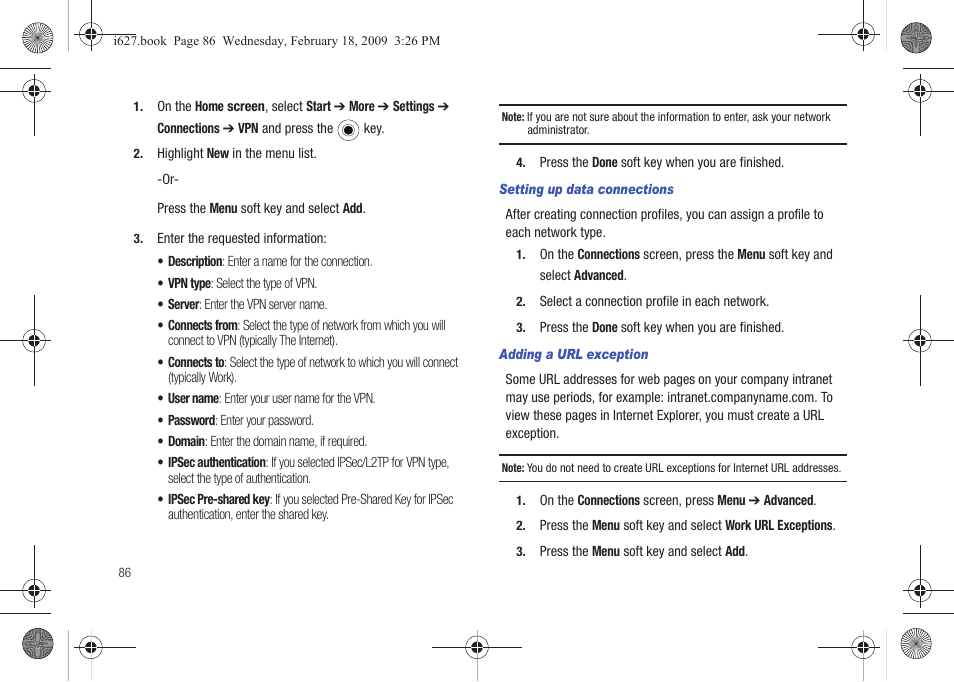 Sharp SGH-I627 User Manual | Page 90 / 156