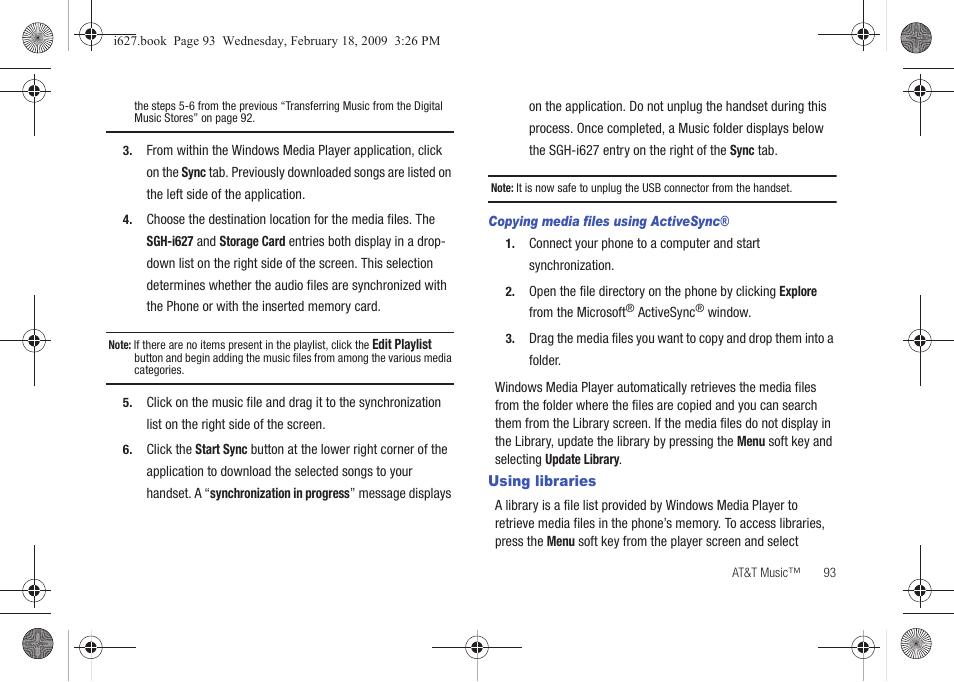 Using libraries | Sharp SGH-I627 User Manual | Page 97 / 156