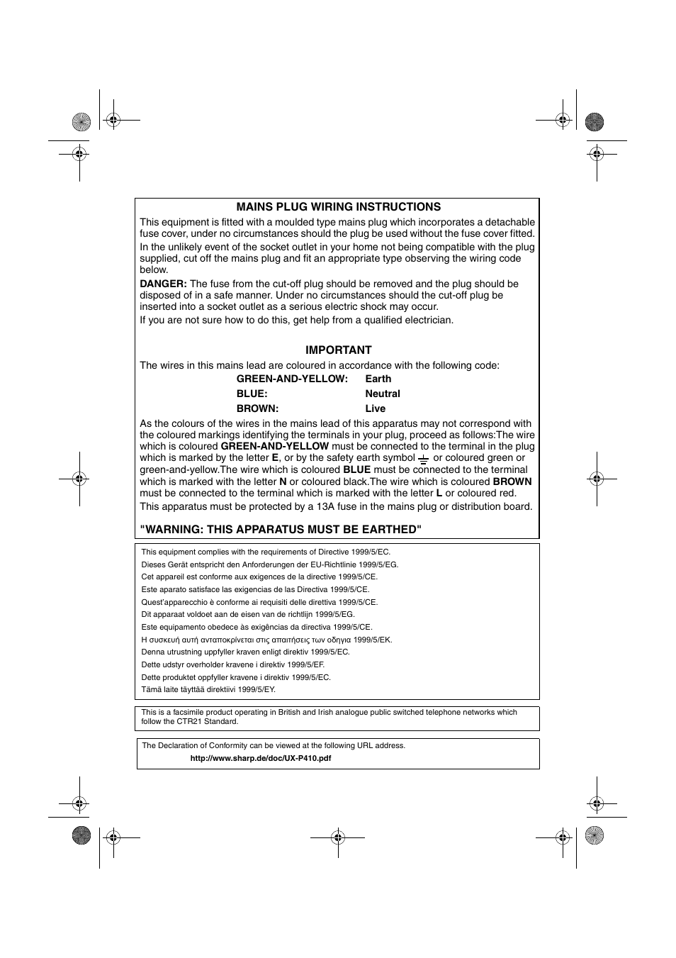 Sharp UX-P410 User Manual | Page 2 / 87