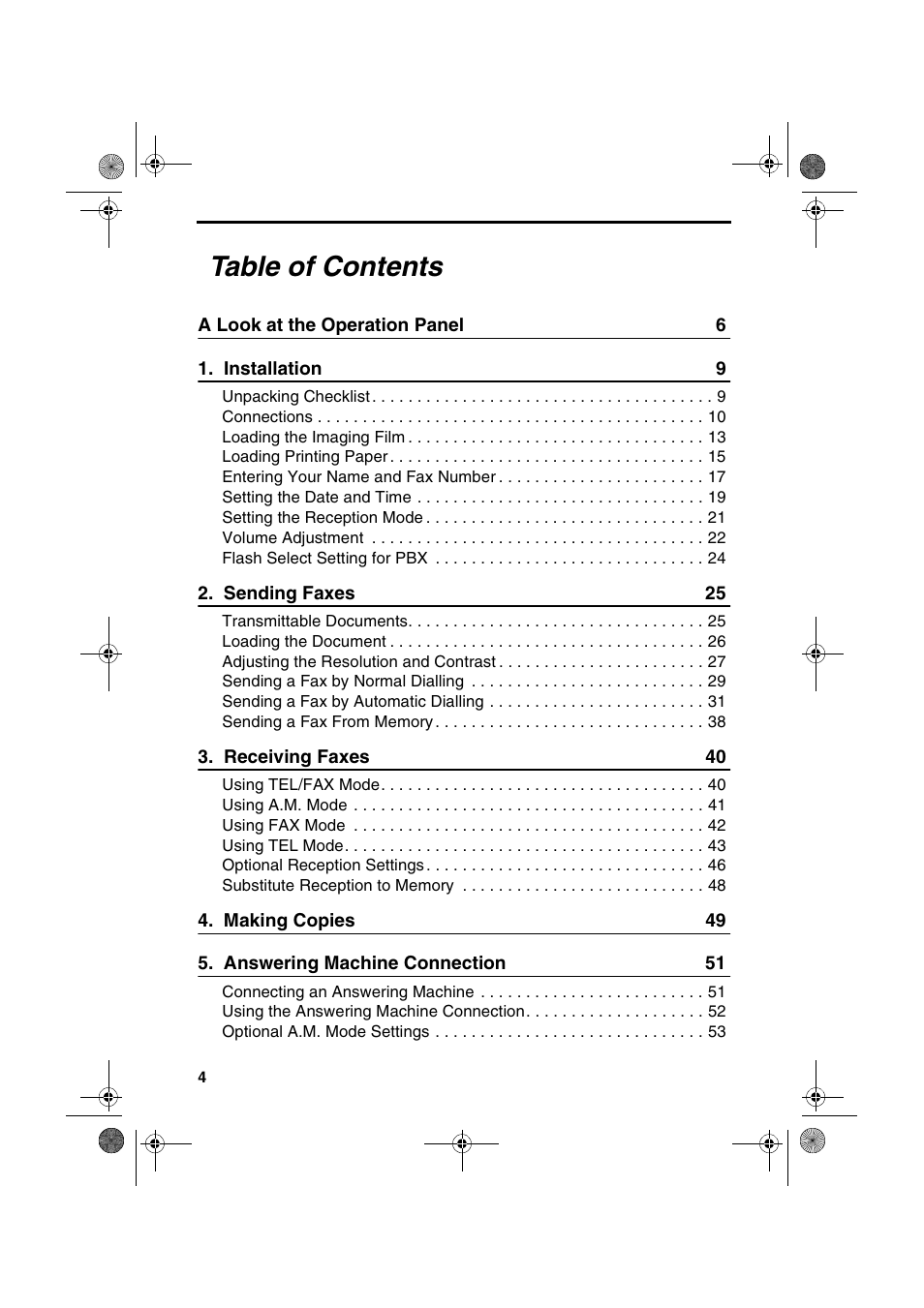 Sharp UX-P410 User Manual | Page 6 / 87