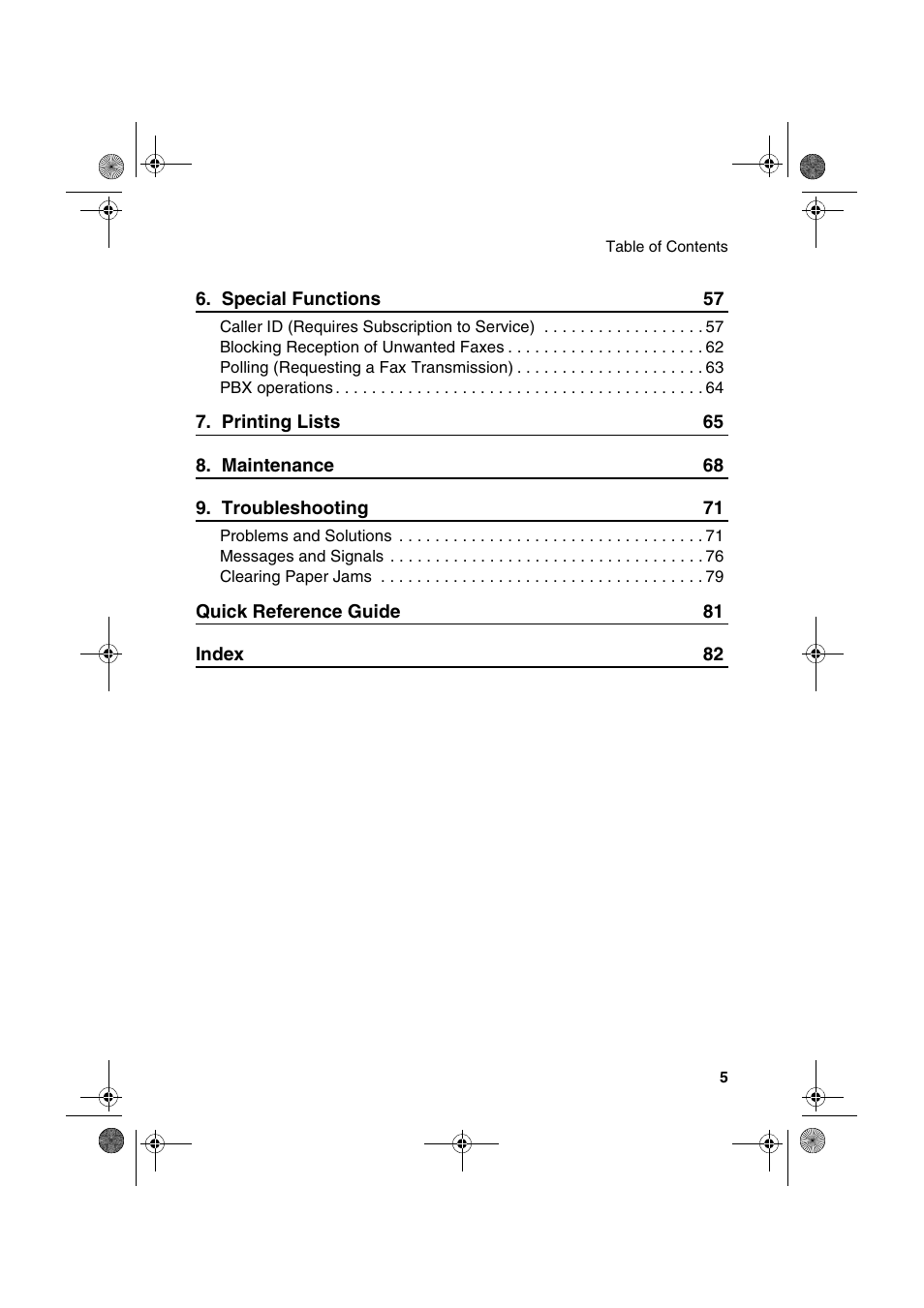 Sharp UX-P410 User Manual | Page 7 / 87