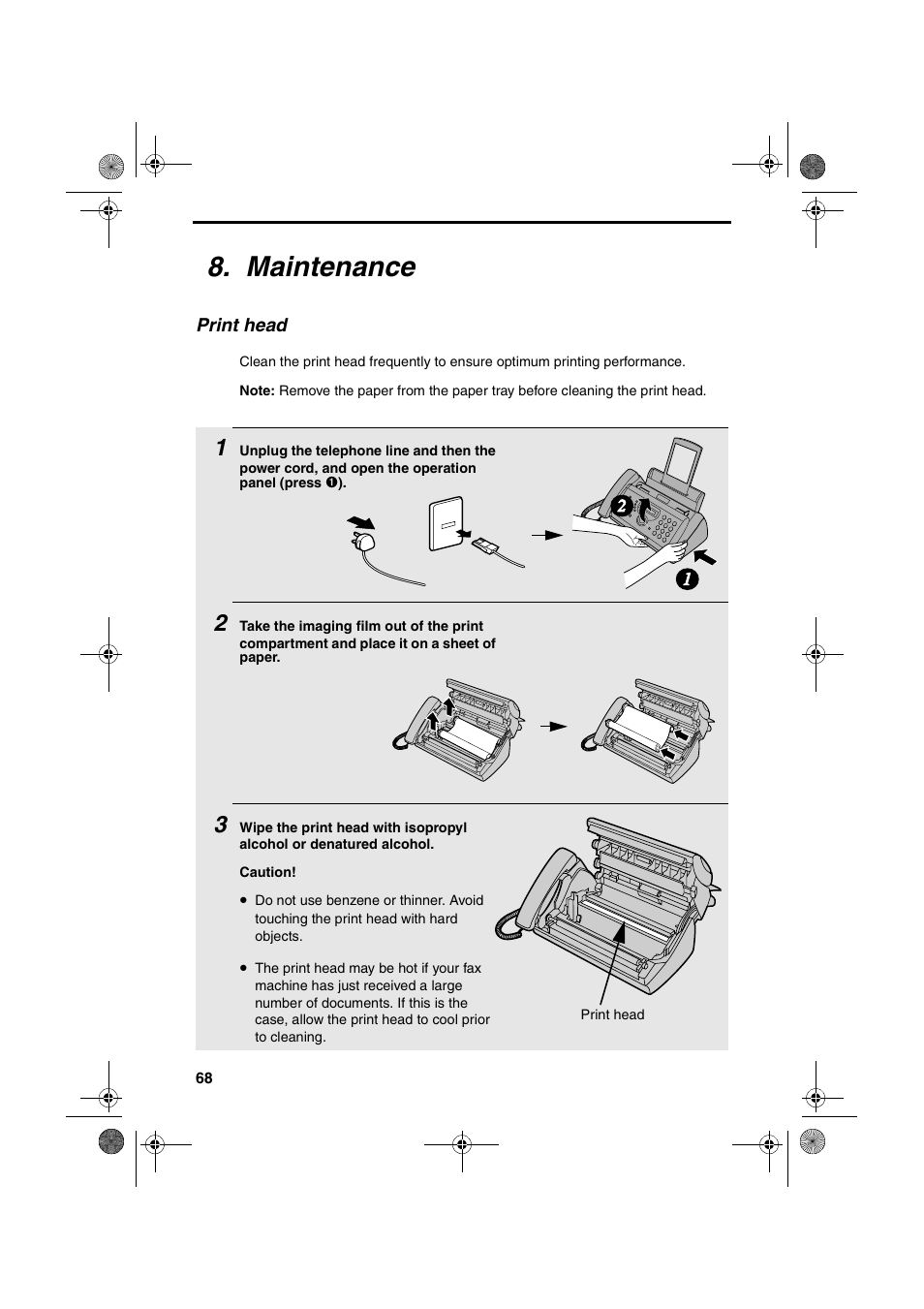 Maintenance | Sharp UX-P410 User Manual | Page 70 / 87