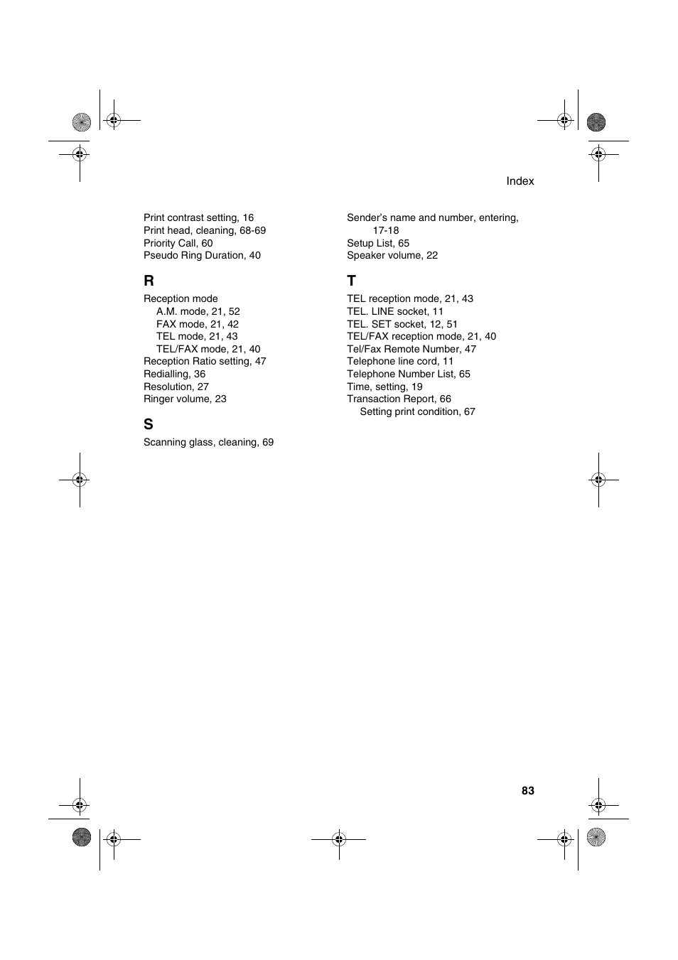 Sharp UX-P410 User Manual | Page 85 / 87