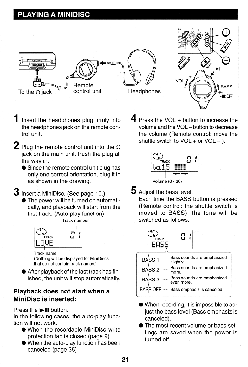 Sharp MD-MT821 User Manual | Page 22 / 44