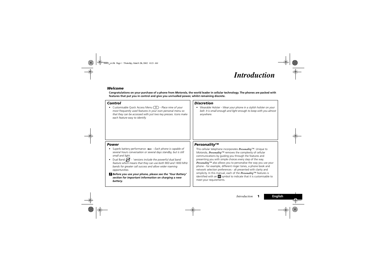 Introduction | Motorola Series M User Manual | Page 3 / 80