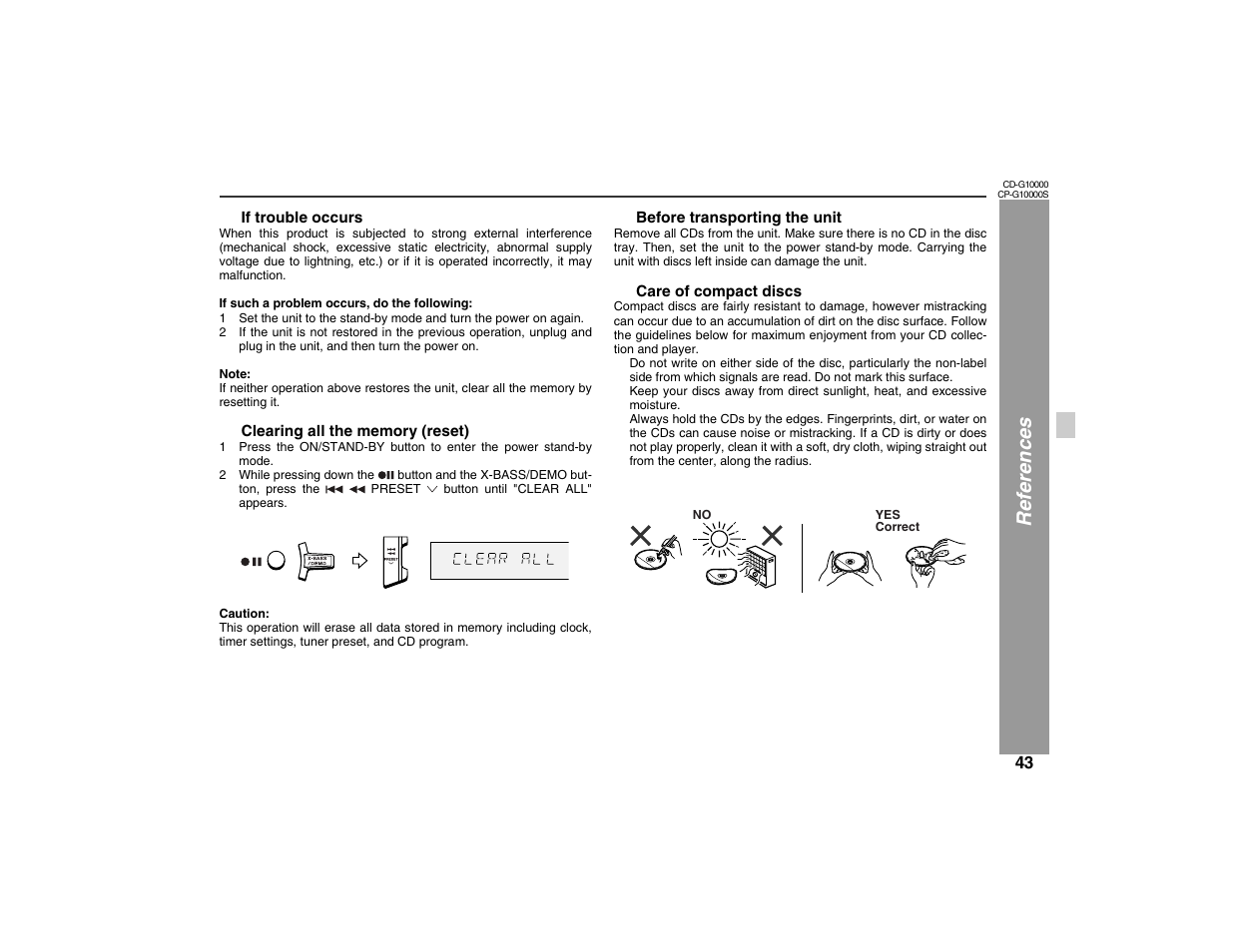 Referenc es | Sharp CP-G10000S User Manual | Page 43 / 47