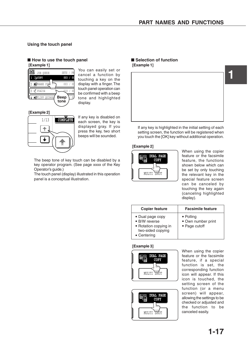Part names and functions | Sharp AR-350 User Manual | Page 27 / 118
