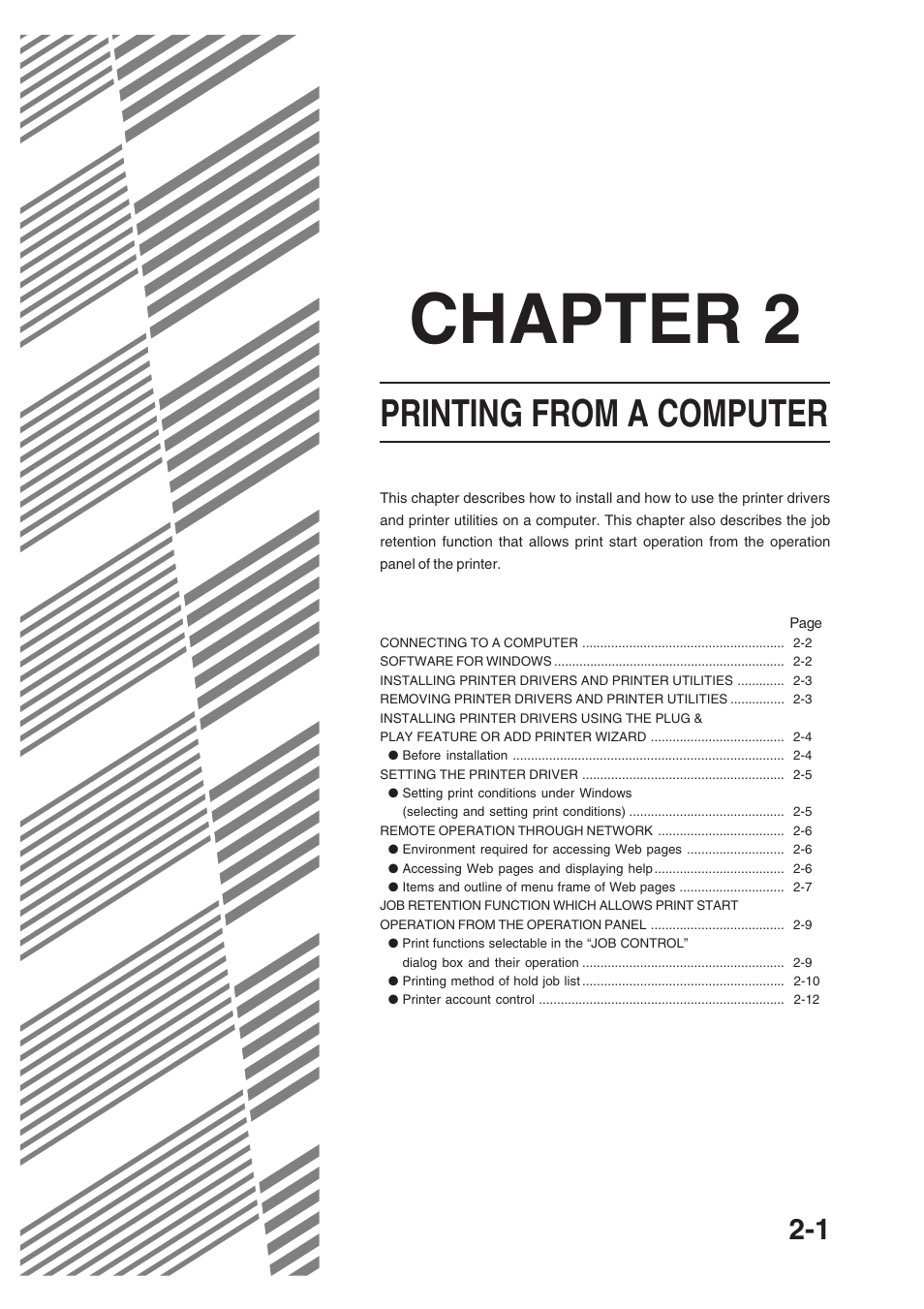 Chapter 2, Printing from a computer | Sharp AR-350 User Manual | Page 37 / 118