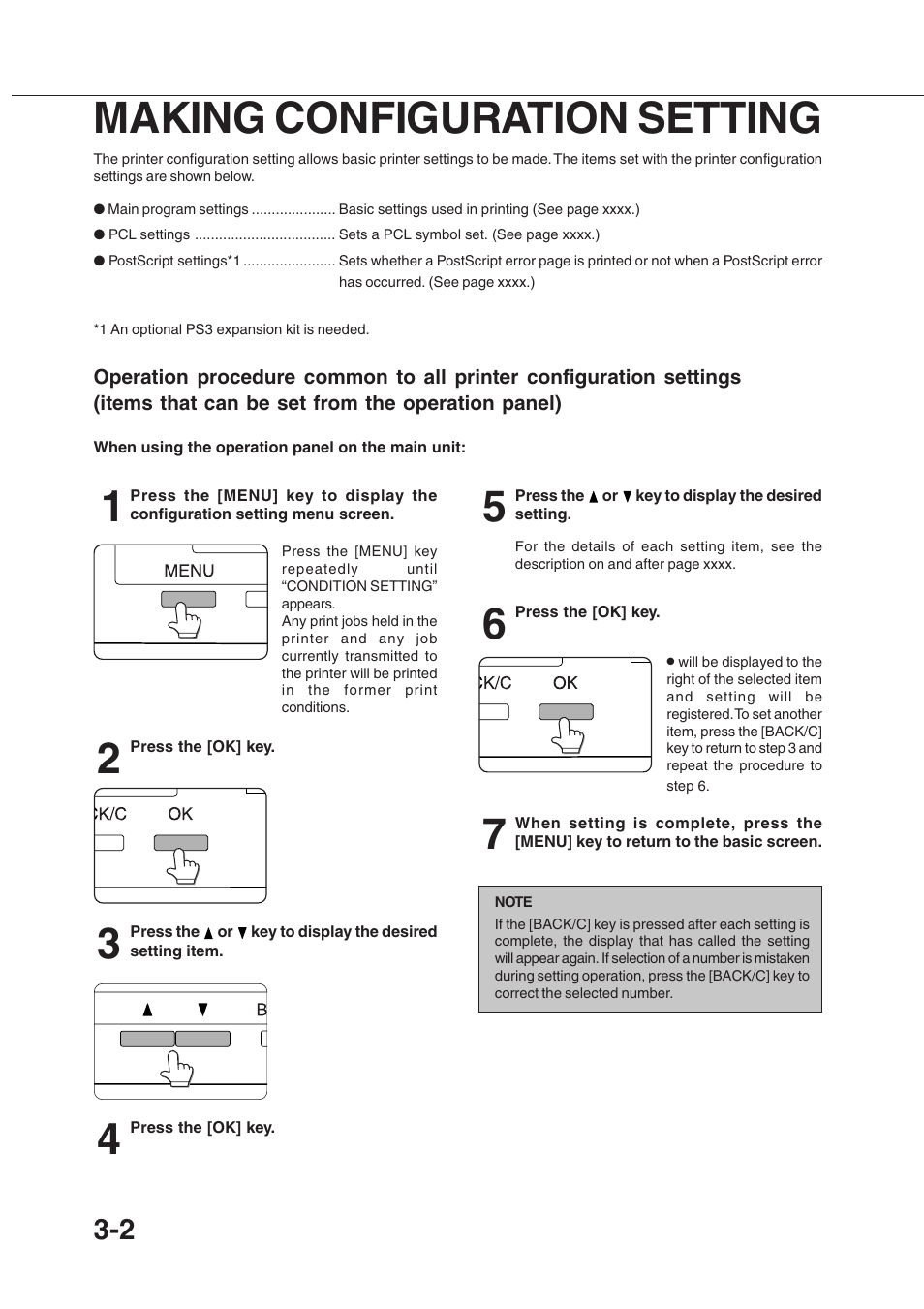 Making configuration setting | Sharp AR-350 User Manual | Page 50 / 118