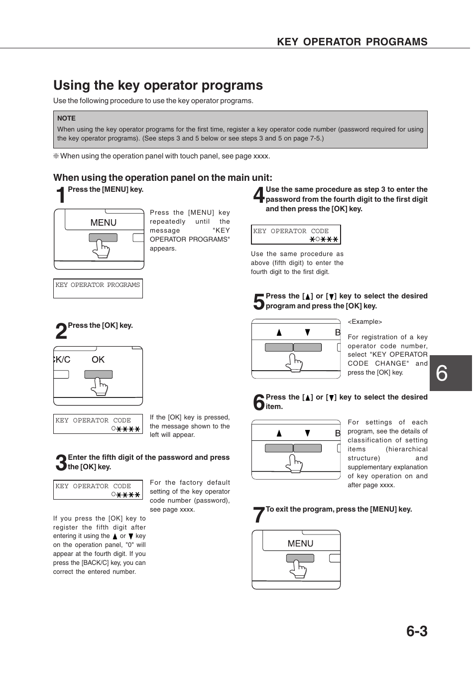 Using the key operator programs | Sharp AR-350 User Manual | Page 99 / 118