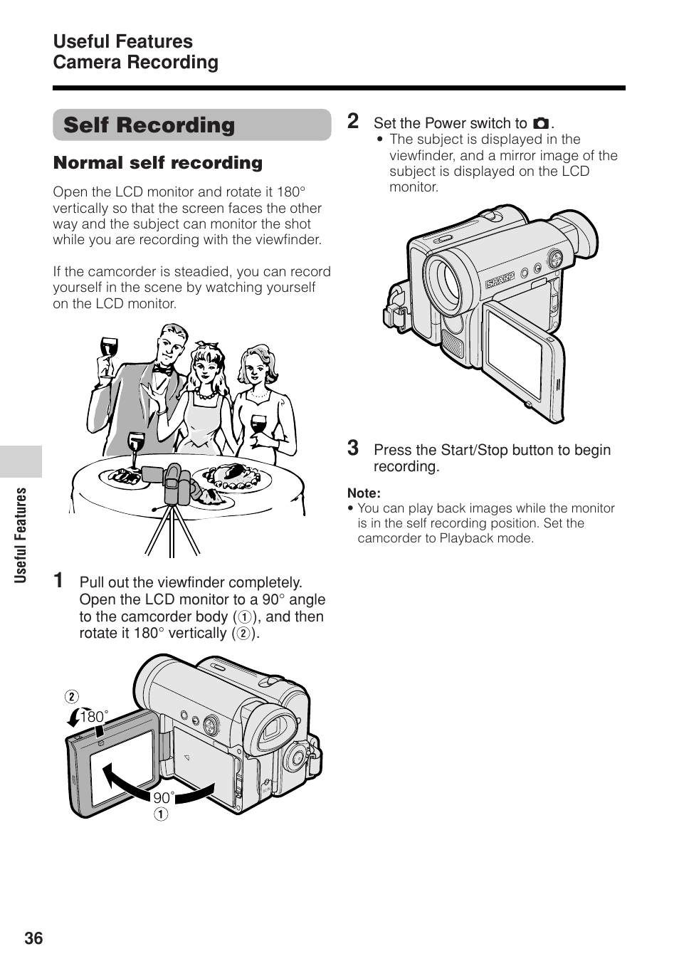 Self recording | Sharp VL-Z1U User Manual | Page 50 / 103