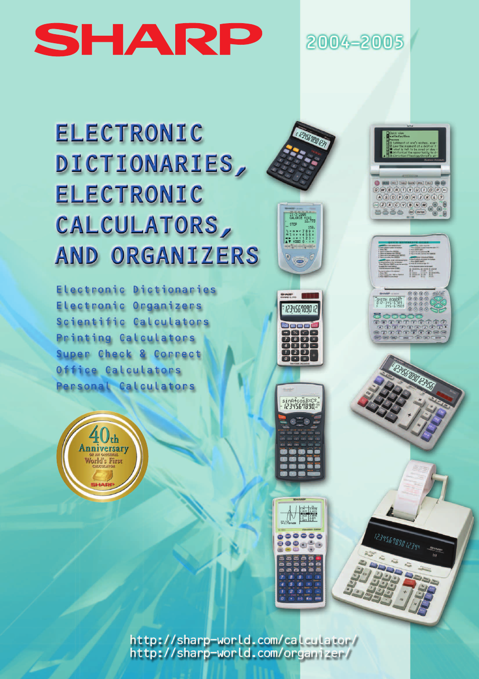 Sharp electronic calculator User Manual | 44 pages