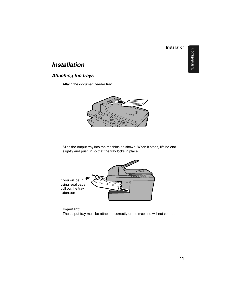 Installation | Sharp AM-900 User Manual | Page 13 / 161