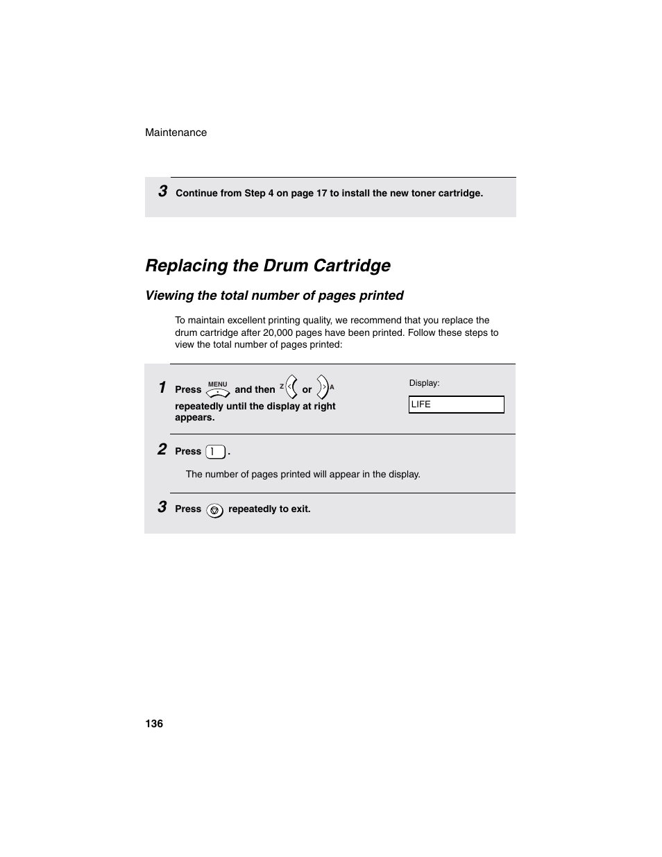 Replacing the drum cartridge | Sharp AM-900 User Manual | Page 138 / 161