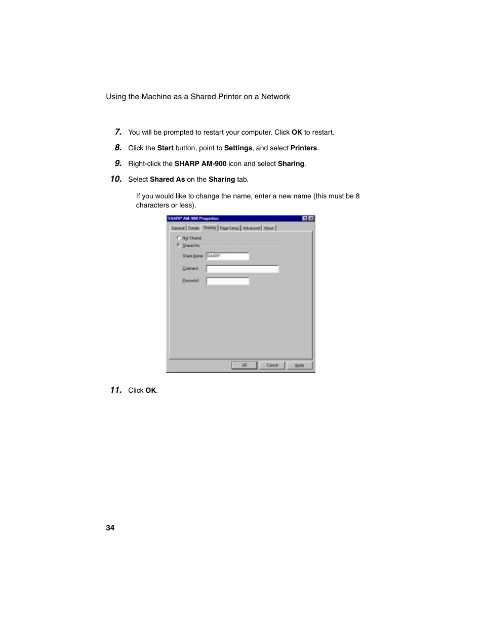 Sharp AM-900 User Manual | Page 36 / 161