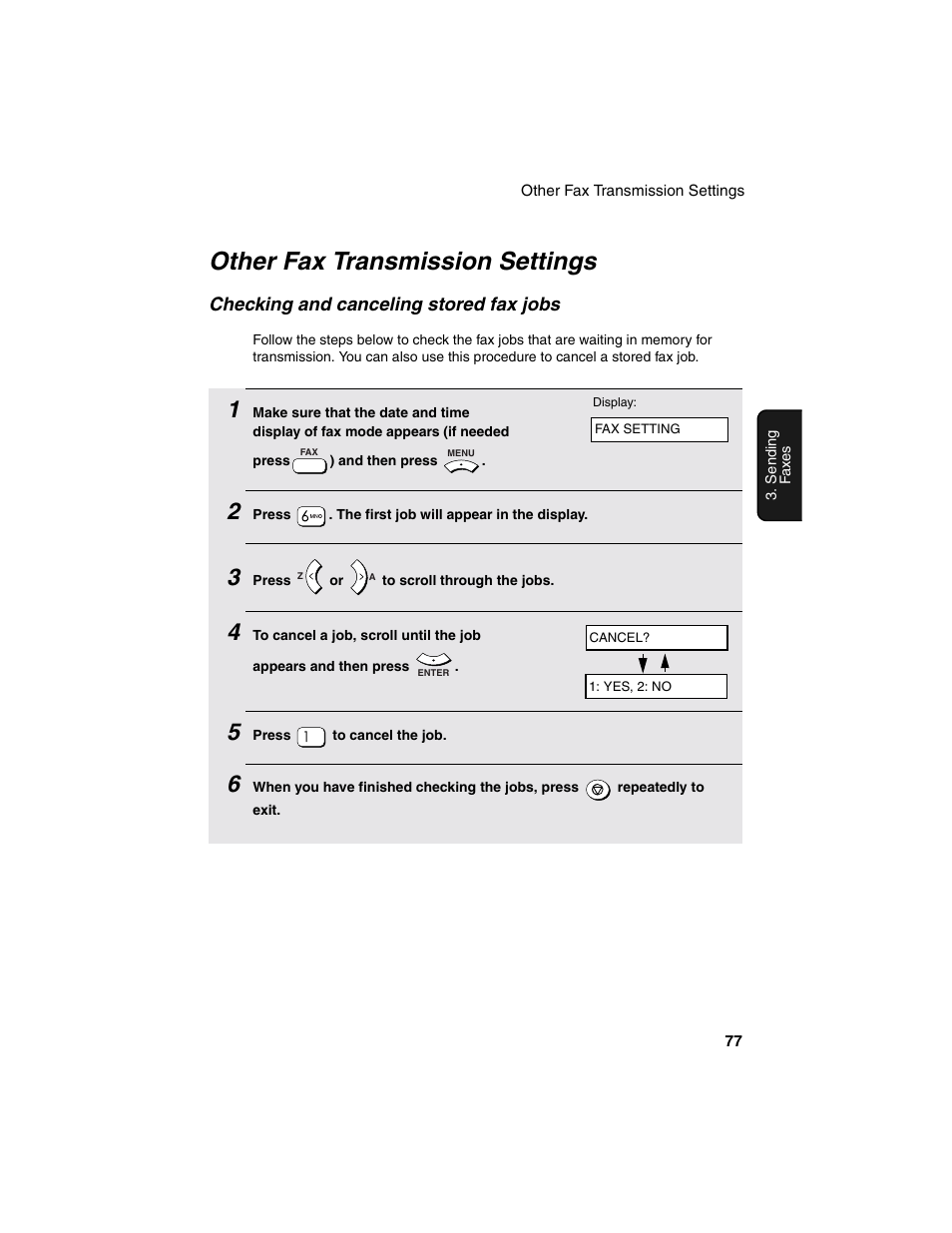 Other fax transmission settings | Sharp AM-900 User Manual | Page 79 / 161