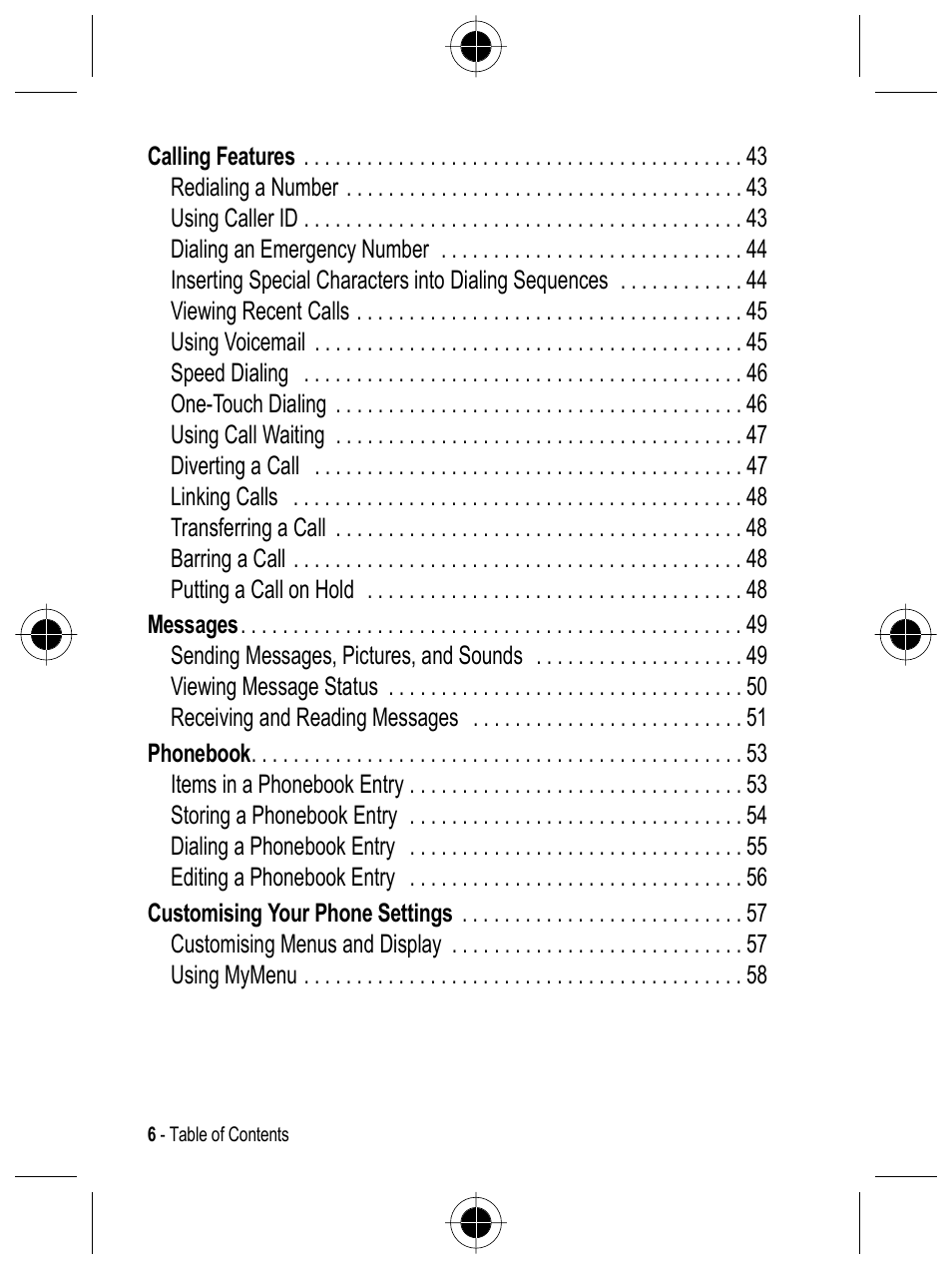 Motorola C332 User Manual | Page 6 / 86