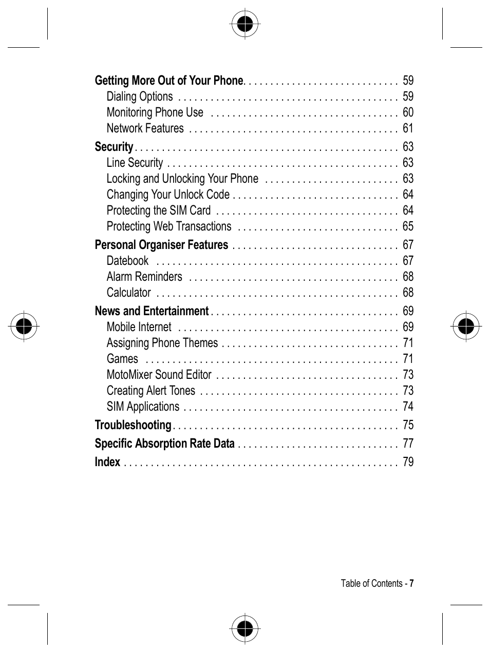 Motorola C332 User Manual | Page 7 / 86